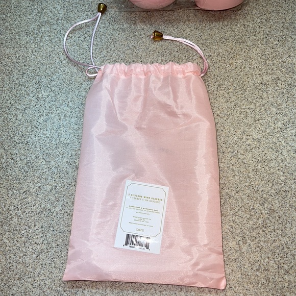 Sefora ODEME Silicone Wine Glasses set of TWO in pink travel bag BRAND NEW! - Picture 8 of 10